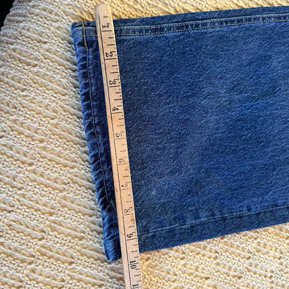 Old Navy Extra High Rise Wide Leg Dark Wash Jeans - 10 Petite - Picture 6 of 8